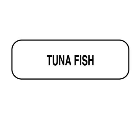 NEVS Tuna Fish Label 1/2" x 1-1/2" DIET-572